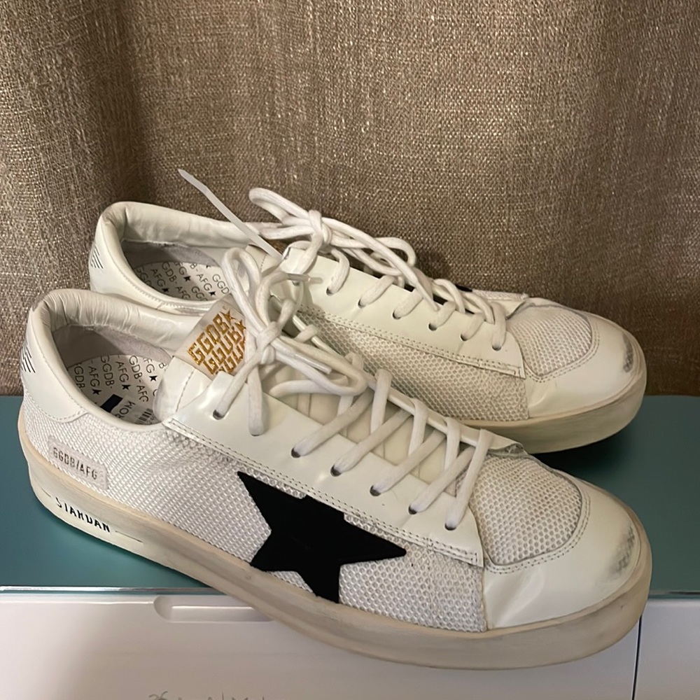 Golden Goose Men's Stardan - White With Black Suede